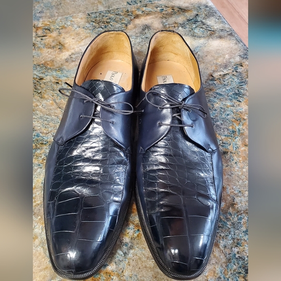 Paolo De Marco Genuine Alligator Men's Shoes Size 16 M, Dark Blue - Picture 6 of 6
